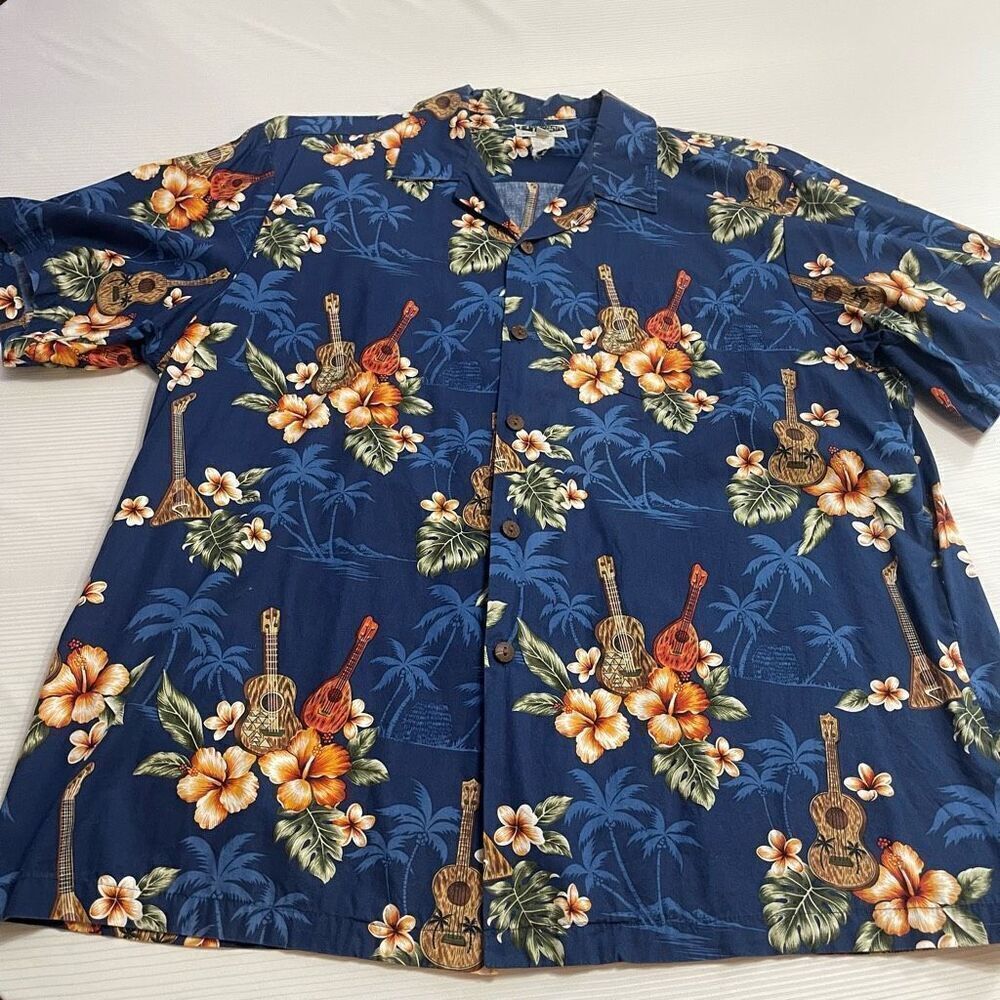 Hawaiian Islands Brand VTG Hawaiian Short Sleeve Button Up Shirt Size 2XL